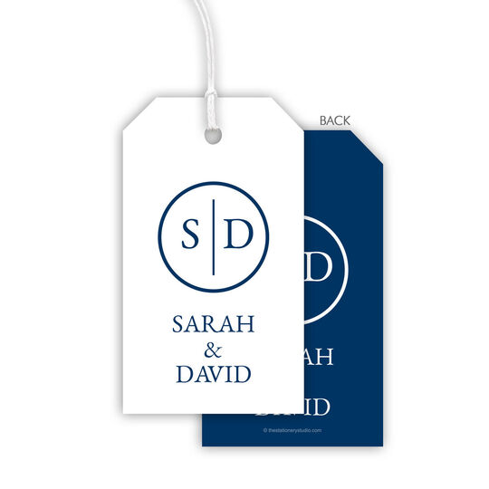 Initial Monogram Hanging Gift Tags